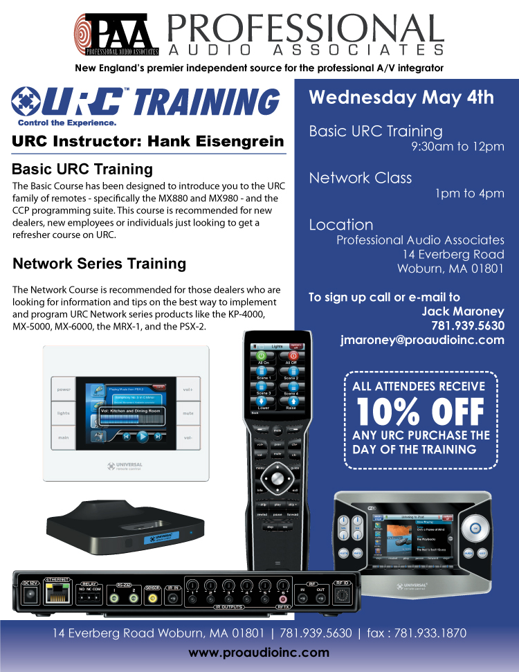 Check back often for the latest trainings at Professional Audio Associates